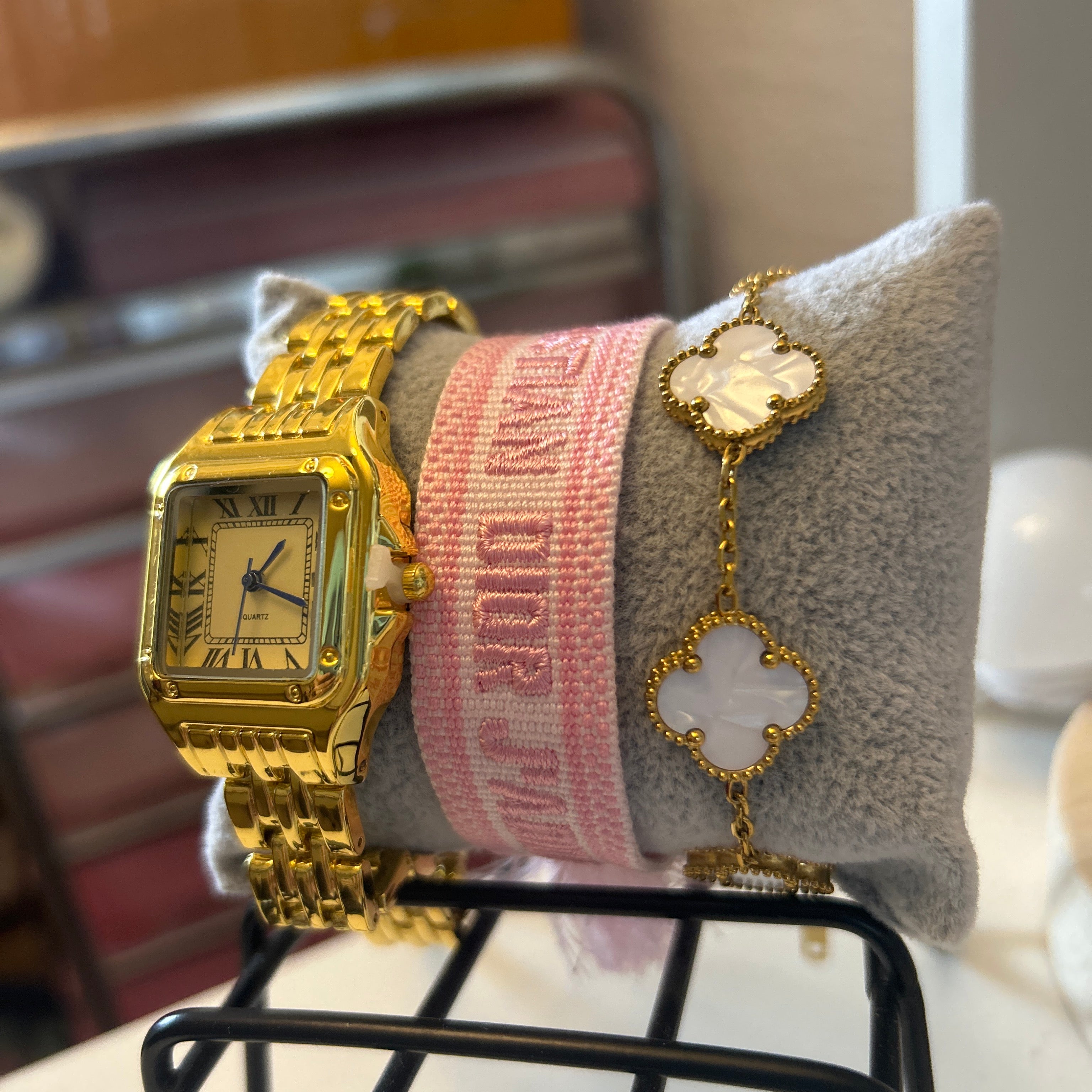 Luxury Gold Plated Bracelet & Watch Stack