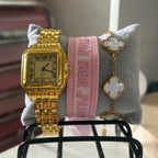Luxury Gold Plated Bracelet & Watch Stack