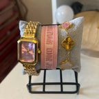 Luxury Gold Plated Watch & Bracelets Stack