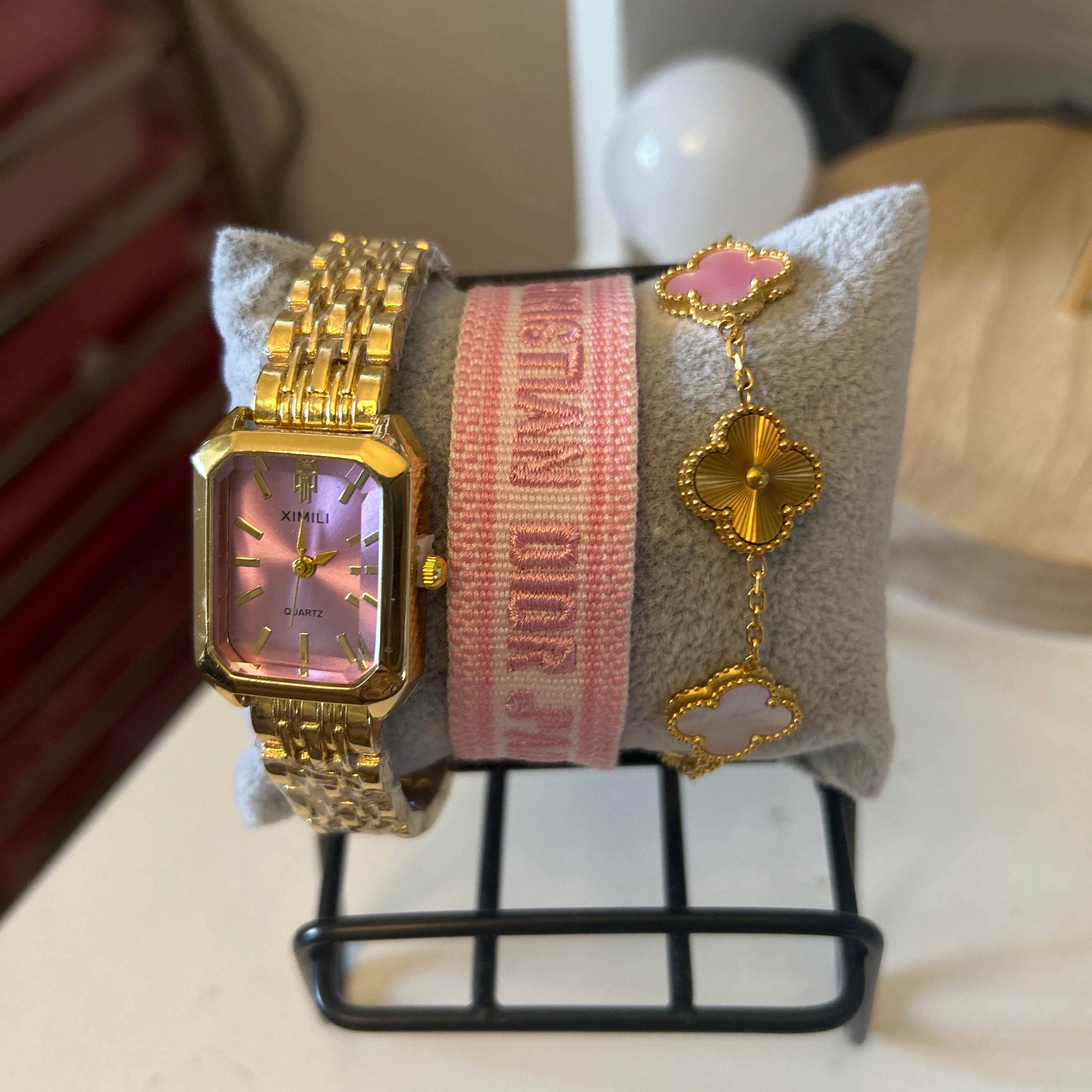 Luxury Gold Plated Watch & Bracelets Stack